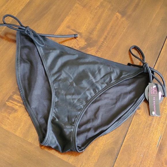 Black Side Tie Bikini Bottoms - Picture 1 of 4